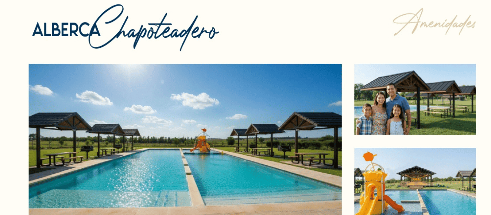 Alberca tipo resort con chapoteadero, Praderas del Sur Coita